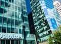 Deloitte logo is seen on company headquarters.